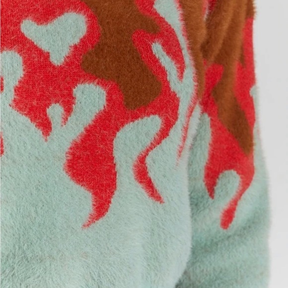 BEGINNING BOUTIQUE LORELAI. CHECK ANKLE PANT GREEN TURQUOISE  NWT S - Picture 9 of 11